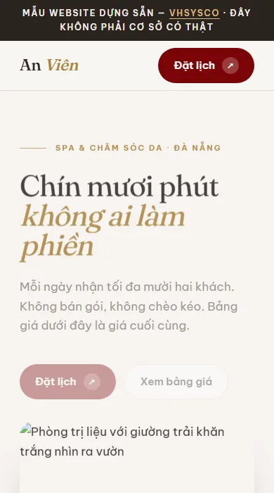 Ảnh chụp trang mẫu ngành spa & thẩm mỹ viện
